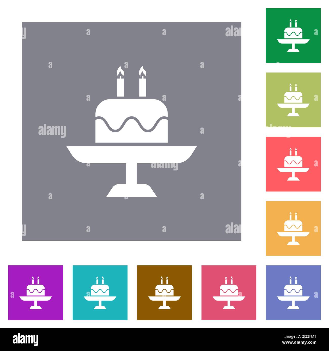 Birthday cake burning candles present Stock Vector Images - Alamy
