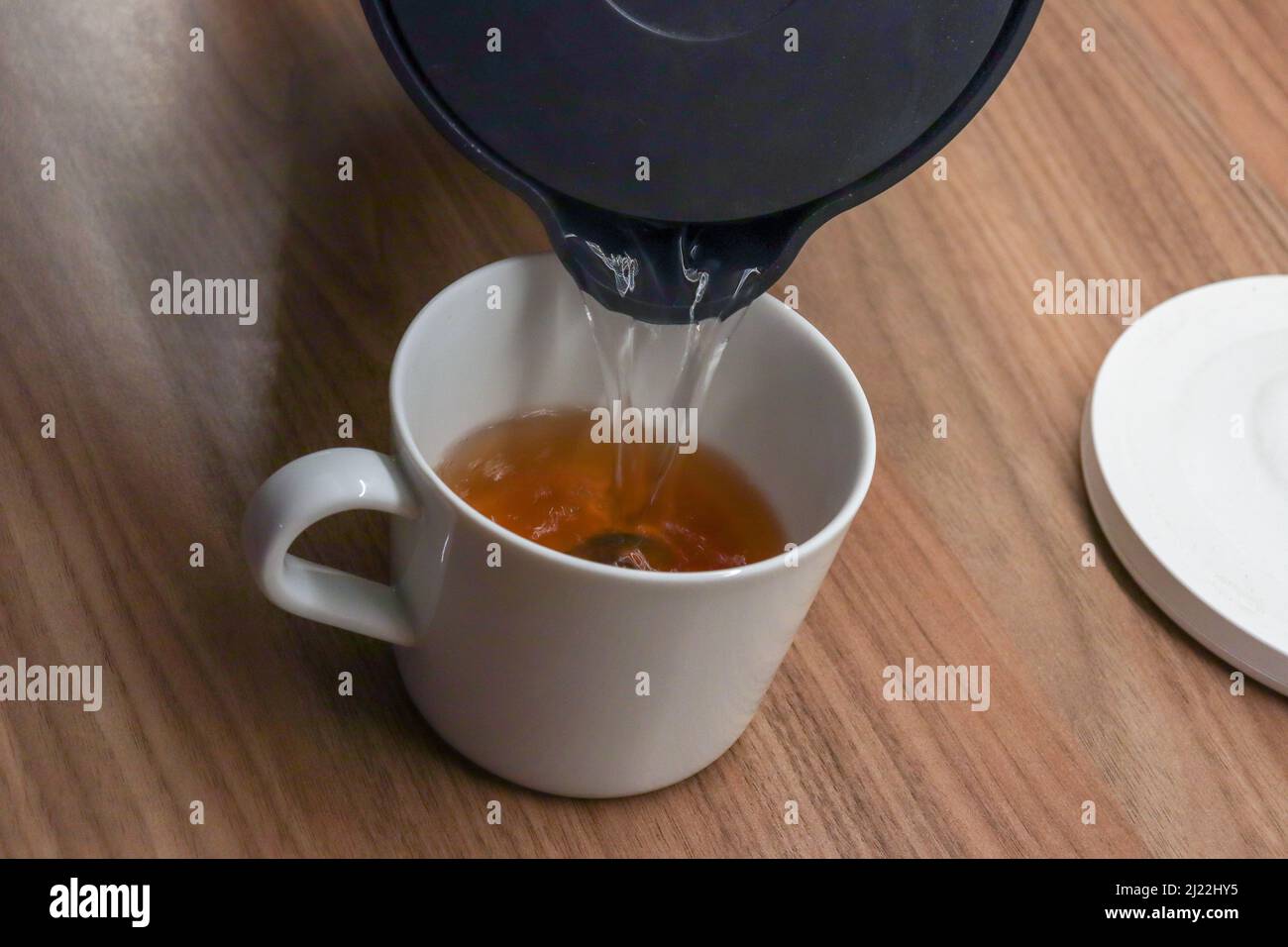 Making a cup of tea Stock Photo Alamy