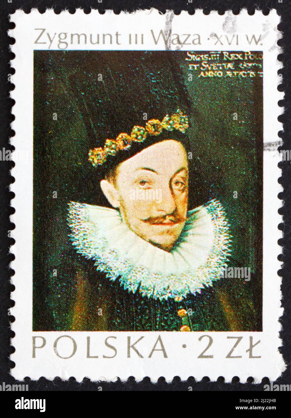 POLAND - CIRCA 1974: a stamp printed in the Poland shows King Sigismund Vasa, King of Poland, painting by Marcin Kober, circa 1974 Stock Photo
