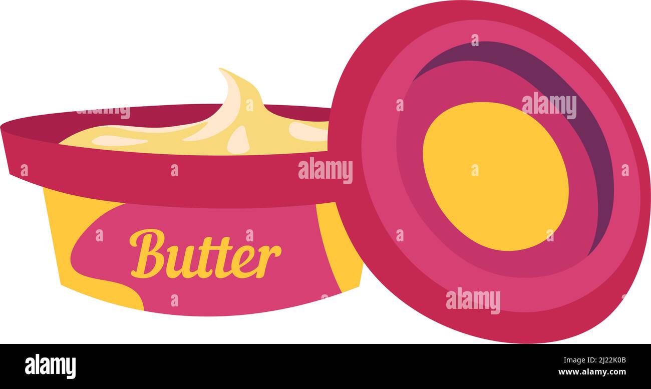 Butter cream package, dairy product food vector Stock Vector Image