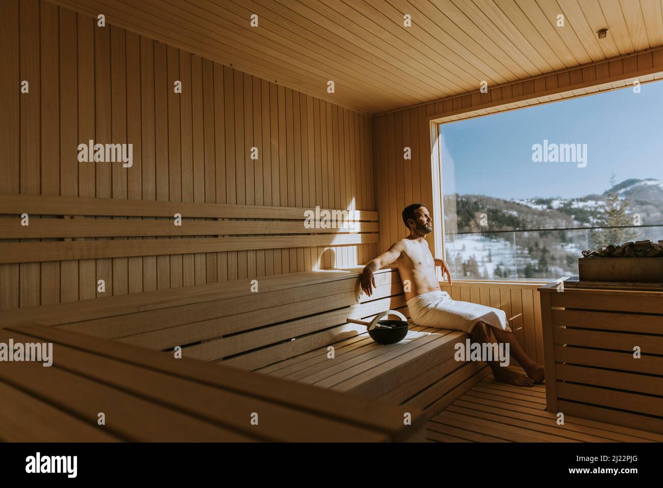 Sauna man hi-res stock photography and images - Alamy