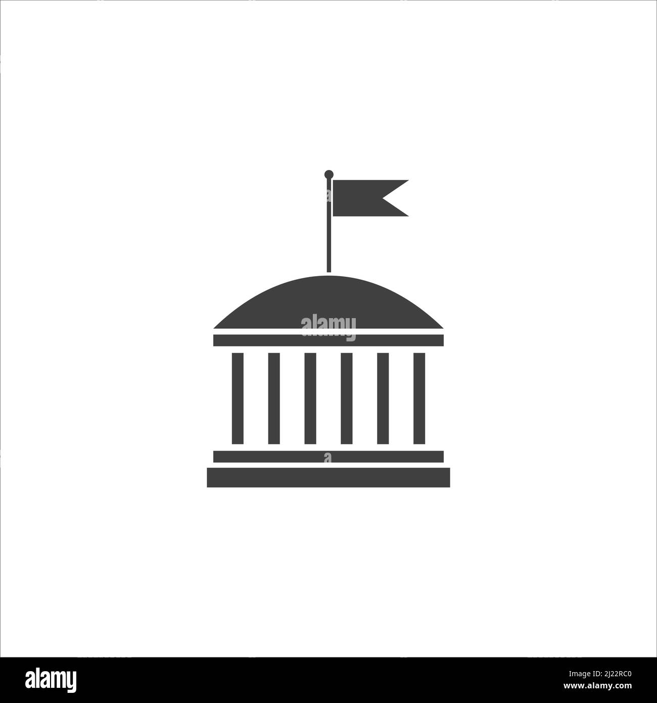 Town hall vector icon on white background Stock Vector Image & Art Alamy