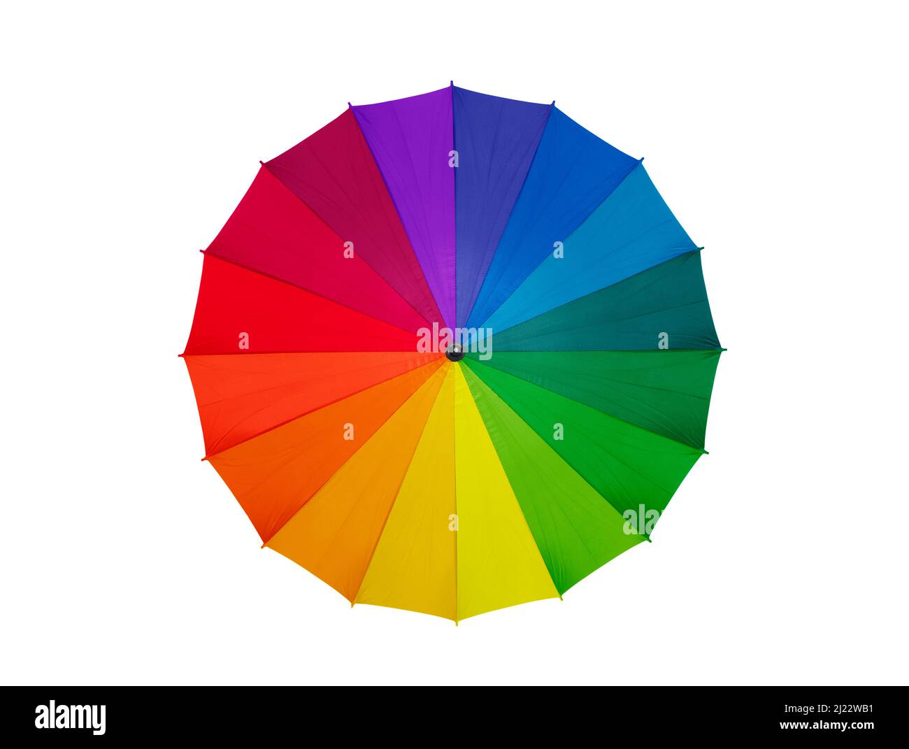 Open colorful umbrella isolated on white with clipping path Stock Photo ...