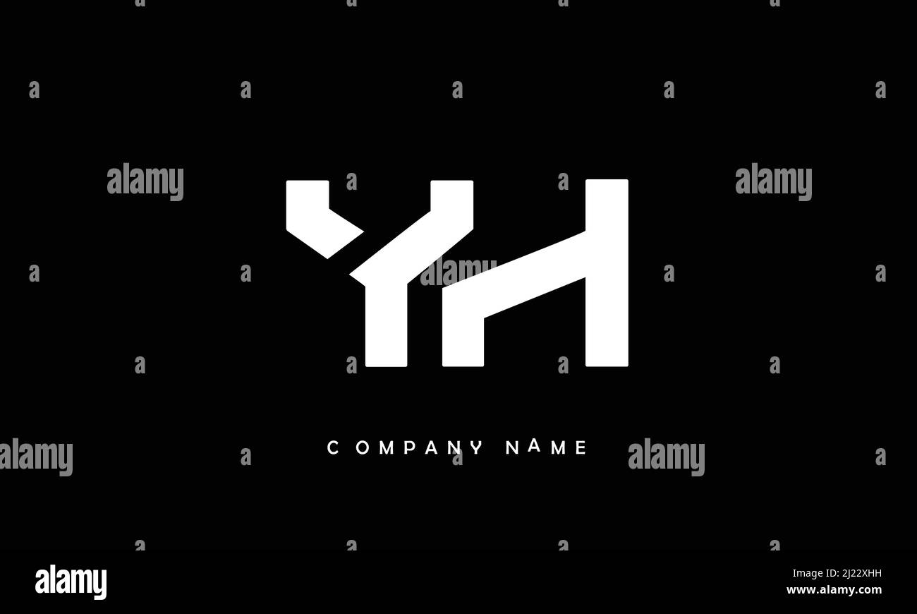 YH or hy alphabets letters logo monogram Stock Vector