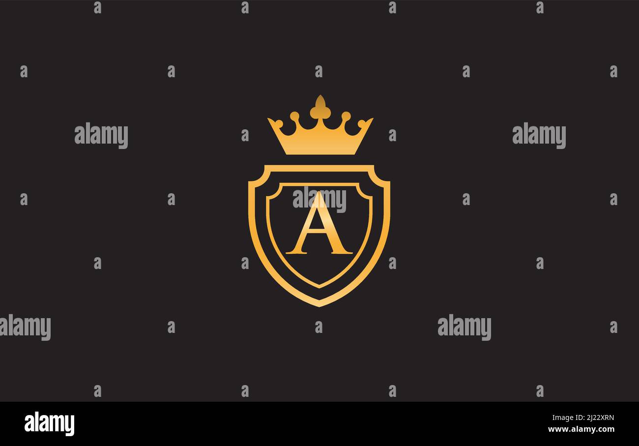 Crown and shield icons and royal, luxury symbol design vector. king and ...