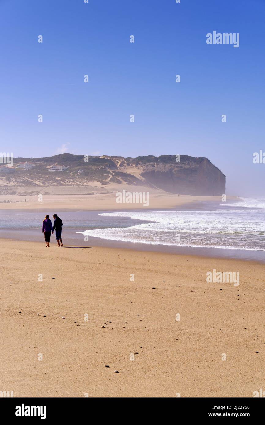 Foz do Arelho beach. Caldas da Rainha, Portugal Stock Photo