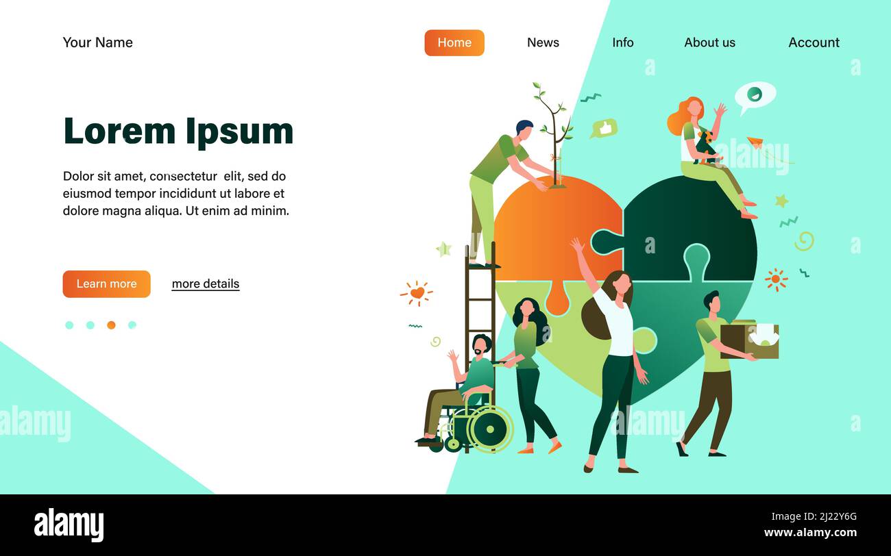 Stylized volunteers help charity and sharing hope isolated flat vector ...