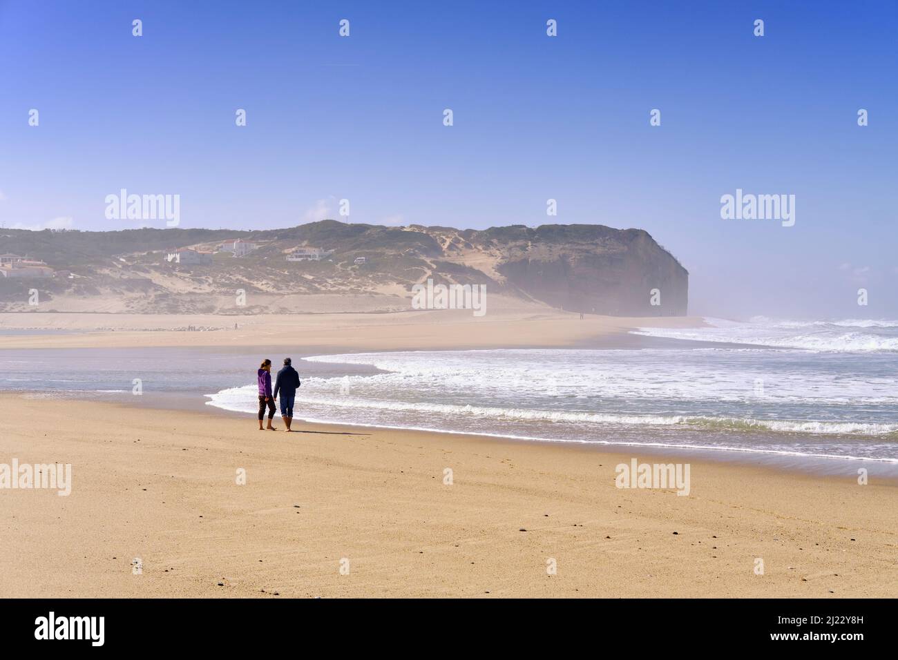 Foz do Arelho beach. Caldas da Rainha, Portugal Stock Photo