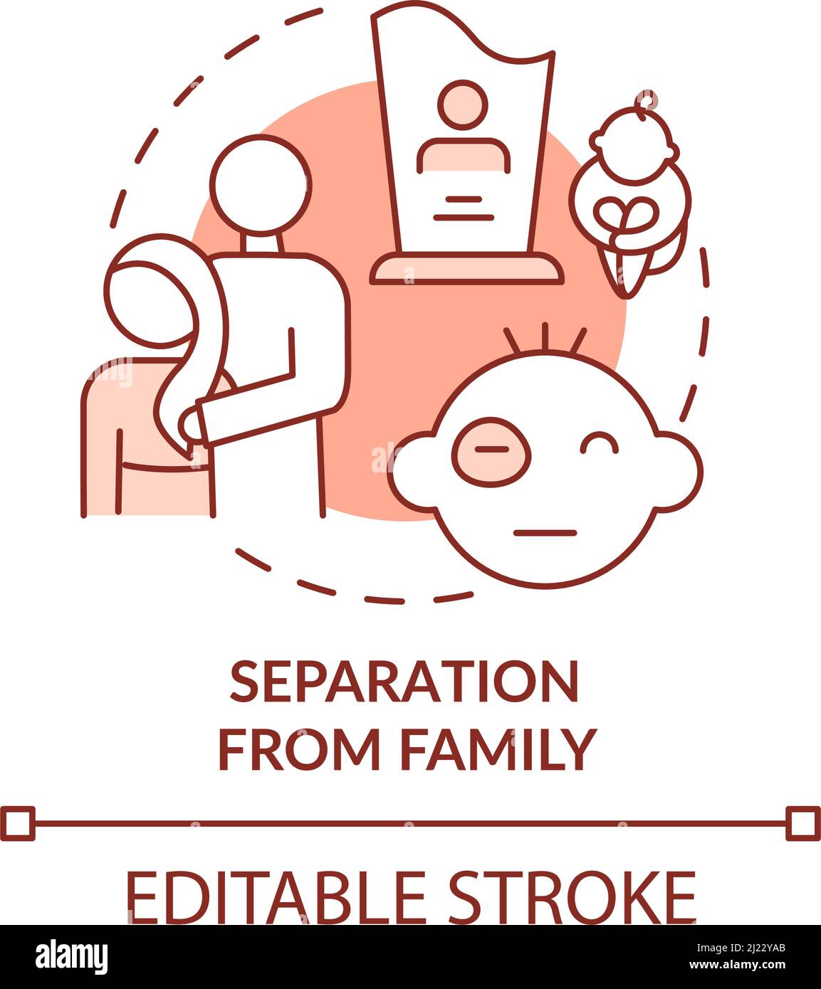 Separation from family terracotta concept icon Stock Vector Image & Art ...