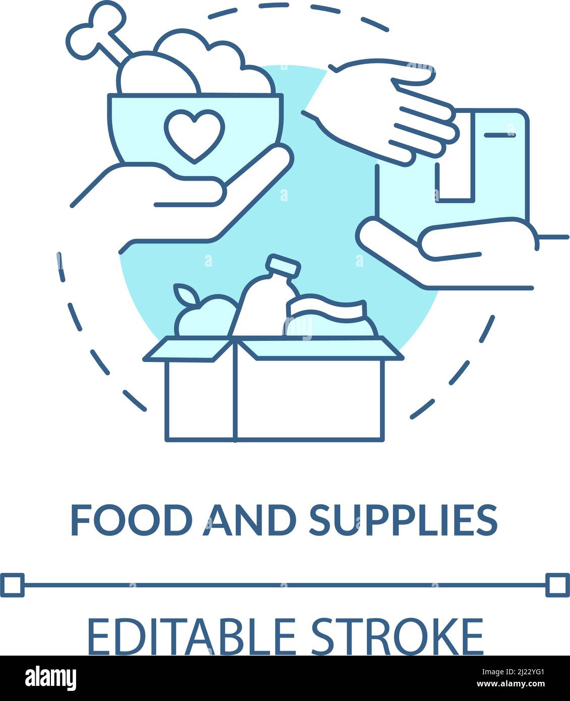 Food and supplies turquoise concept icon Stock Vector Image & Art - Alamy