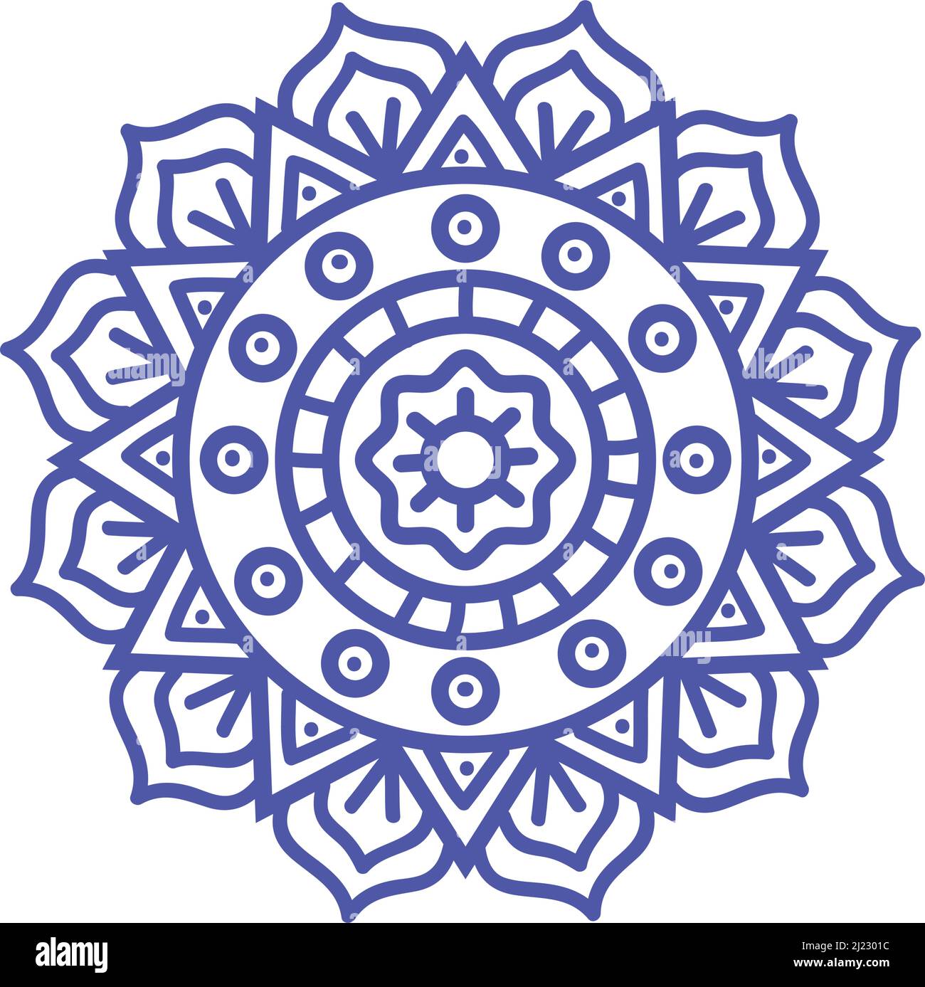 blue mandala decoration Stock Vector Image &amp; Art - Alamy