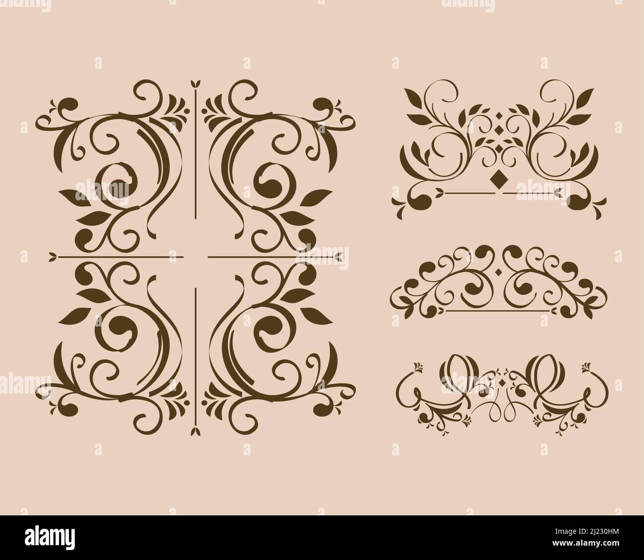 elegants victorian style decorations Stock Vector Image & Art Alamy