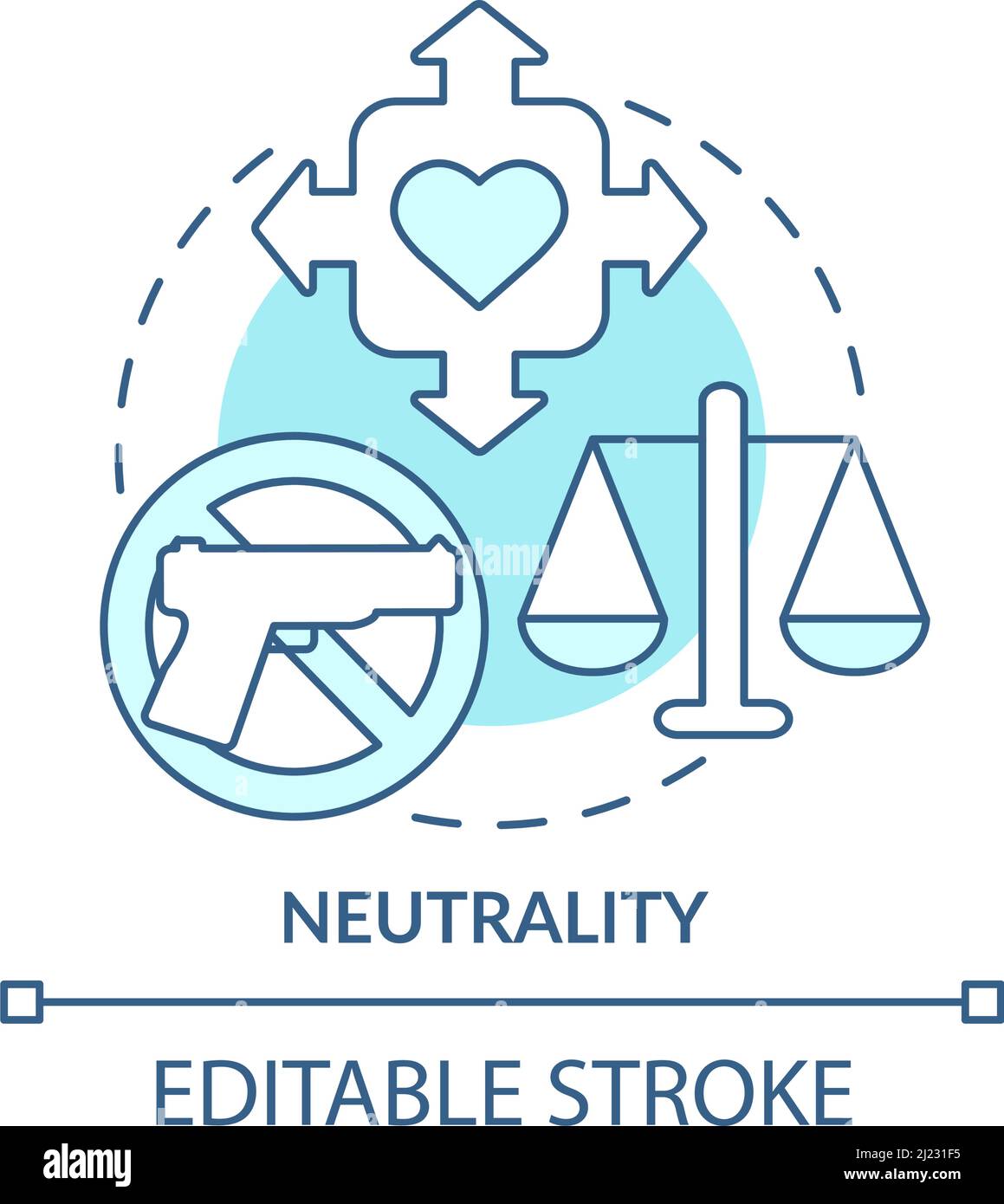 Neutrality turquoise concept icon Stock Vector Image & Art Alamy