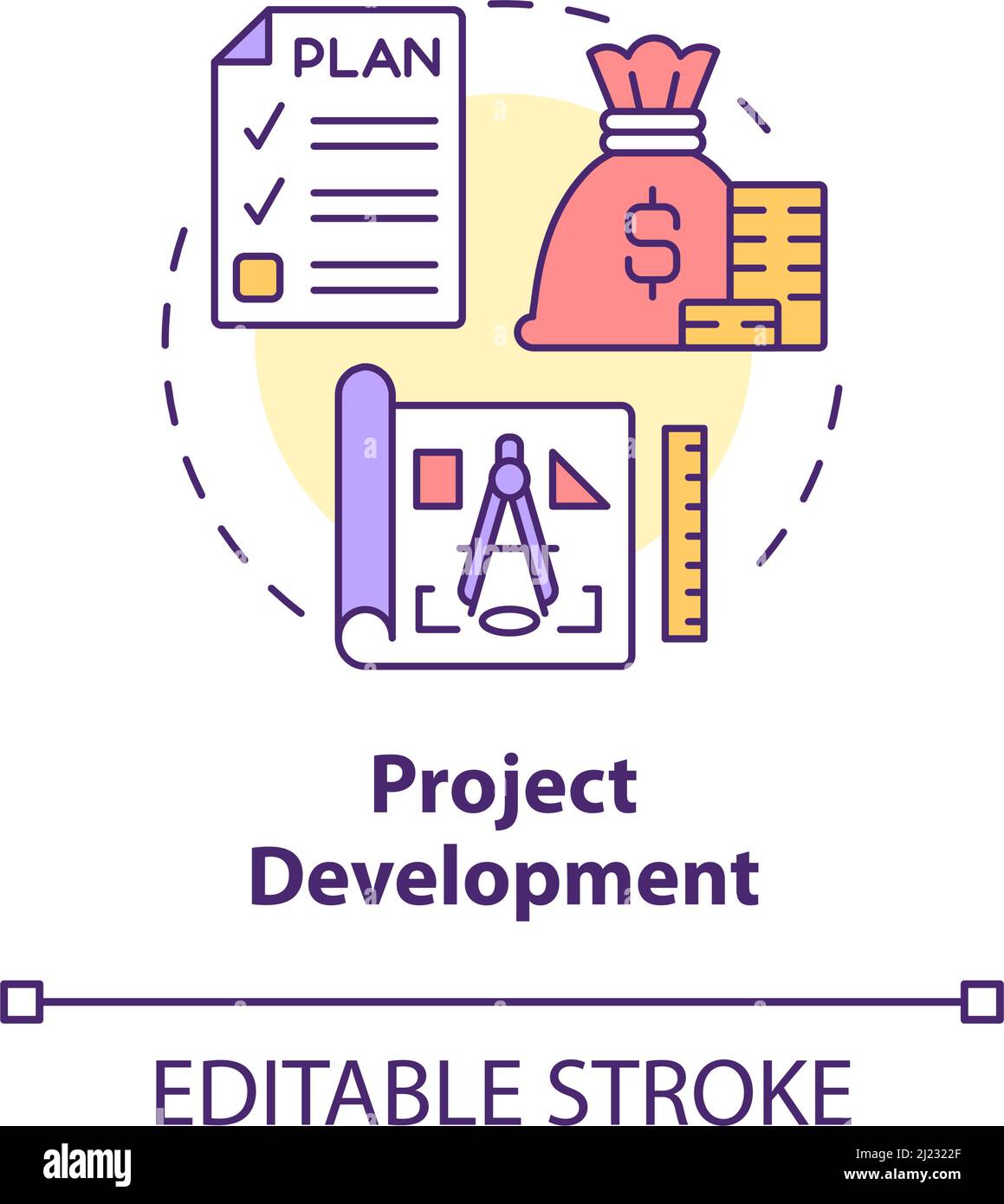 Project development concept icon Stock Vector Image & Art - Alamy