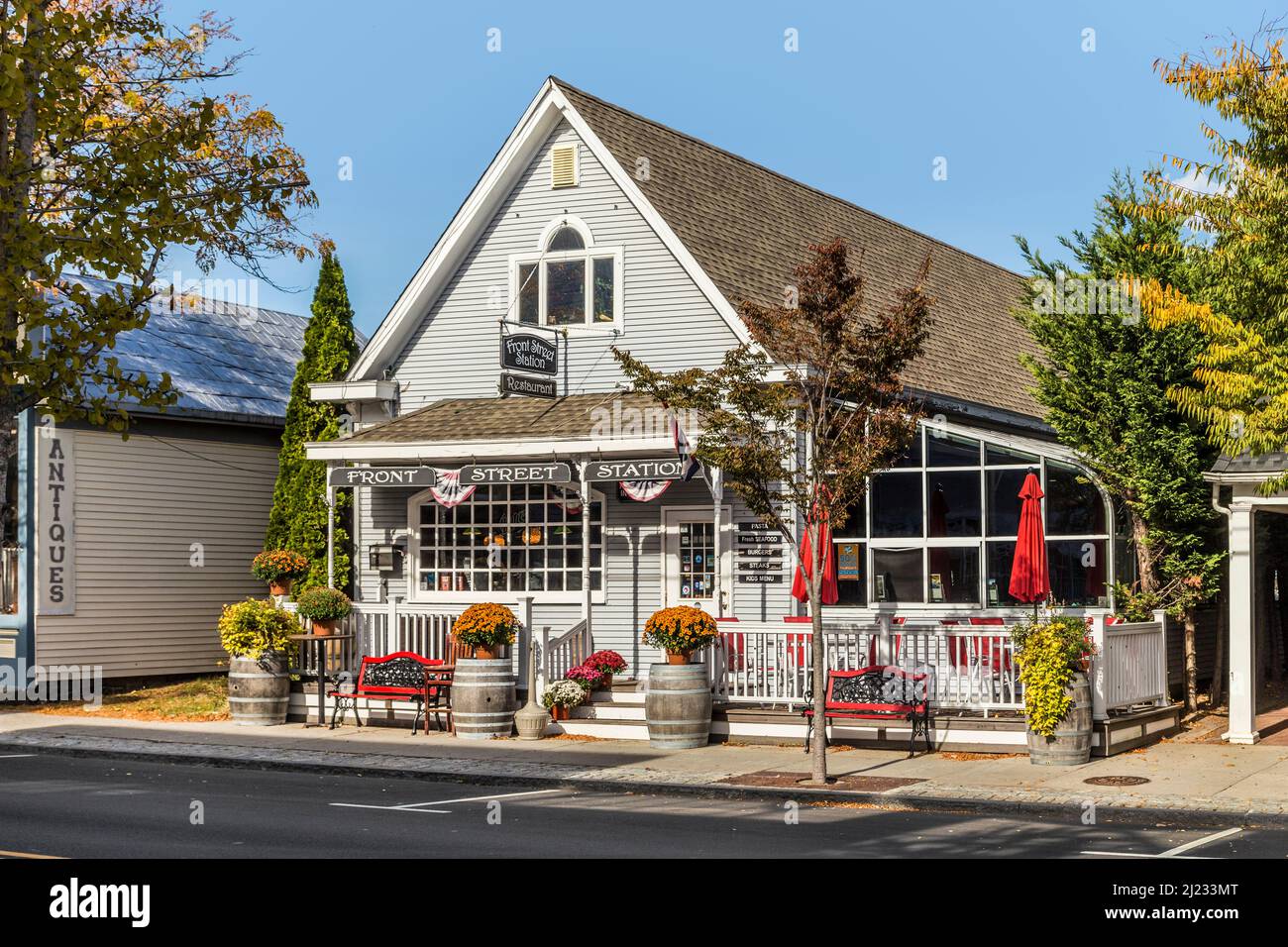 Greenport, USA - October 27, 2015: old vintage wooden building Front ...