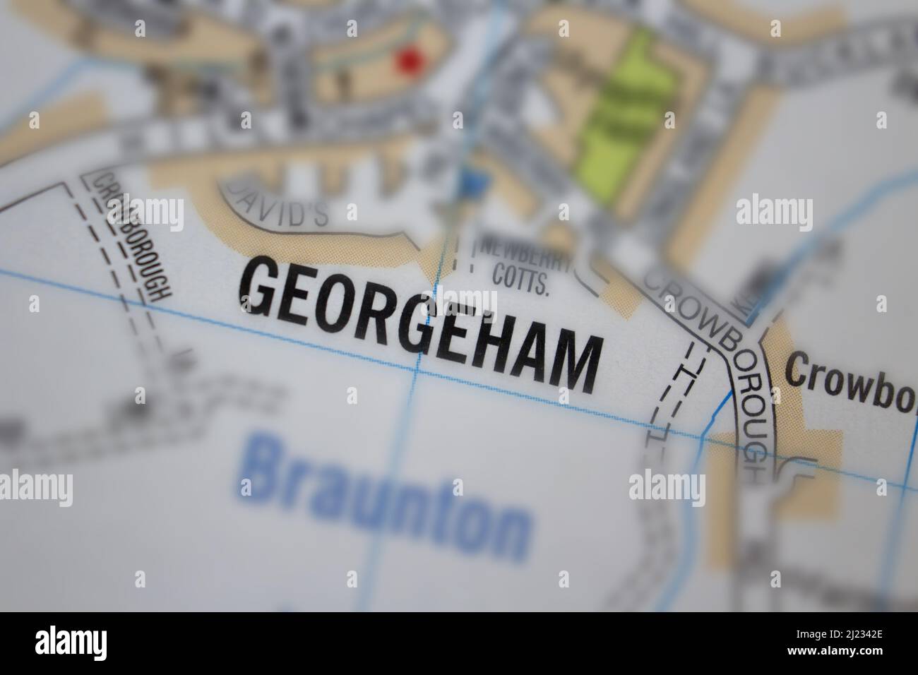 village Devon, United Kingdom colour atlas map town name