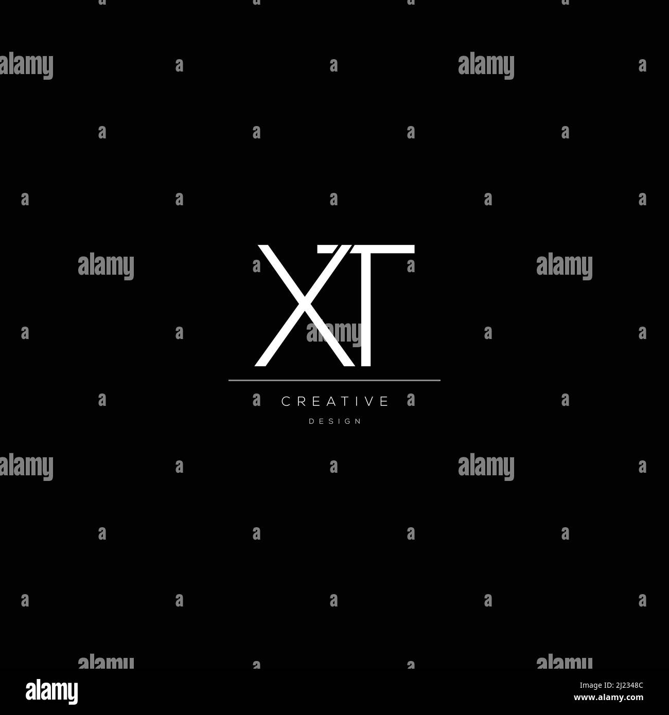 Letter xt logo Black and White Stock Photos & Images Alamy