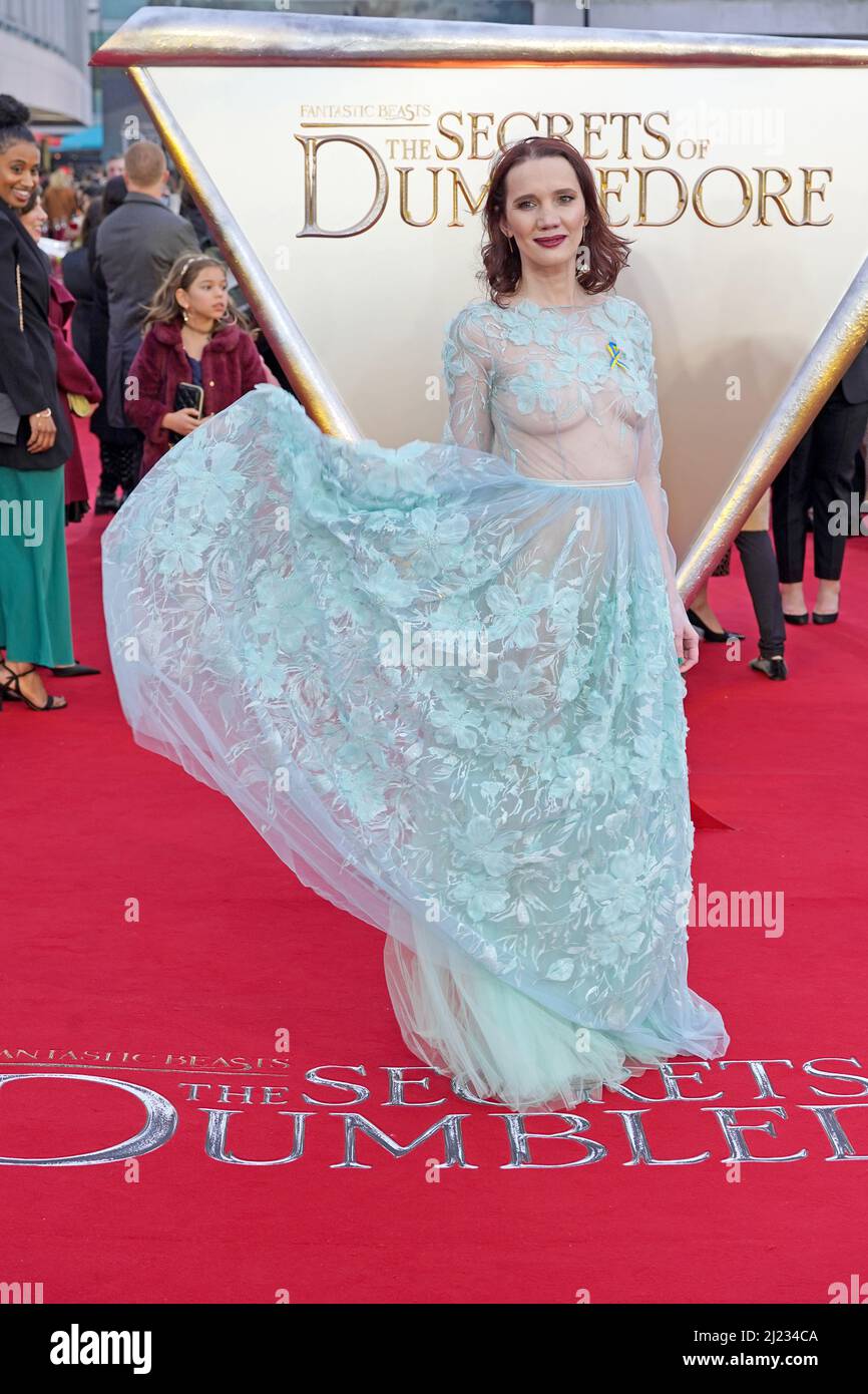 Maja Bloom arriving for the World Premiere of Fantastic Beasts: The