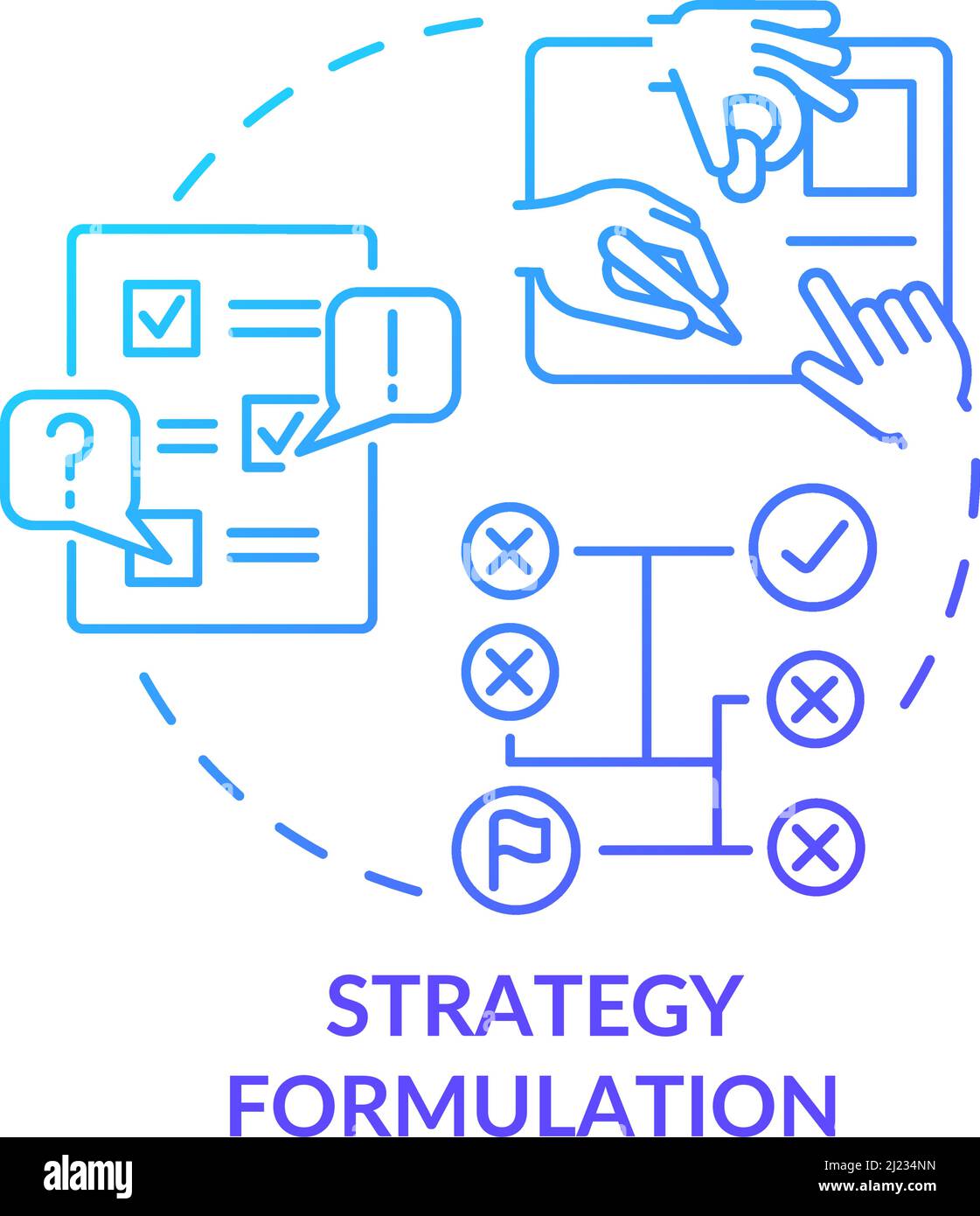 Strategy Formulation Blue Gradient Concept Icon Stock Vector Image strategy-formulation-blue-gradient-concept-icon-stock-vector-image
