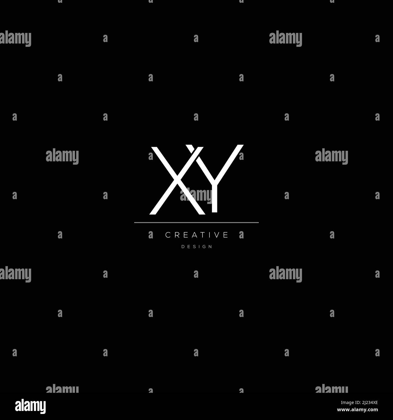 Alphabet initial letter XA icon design Stock Vector