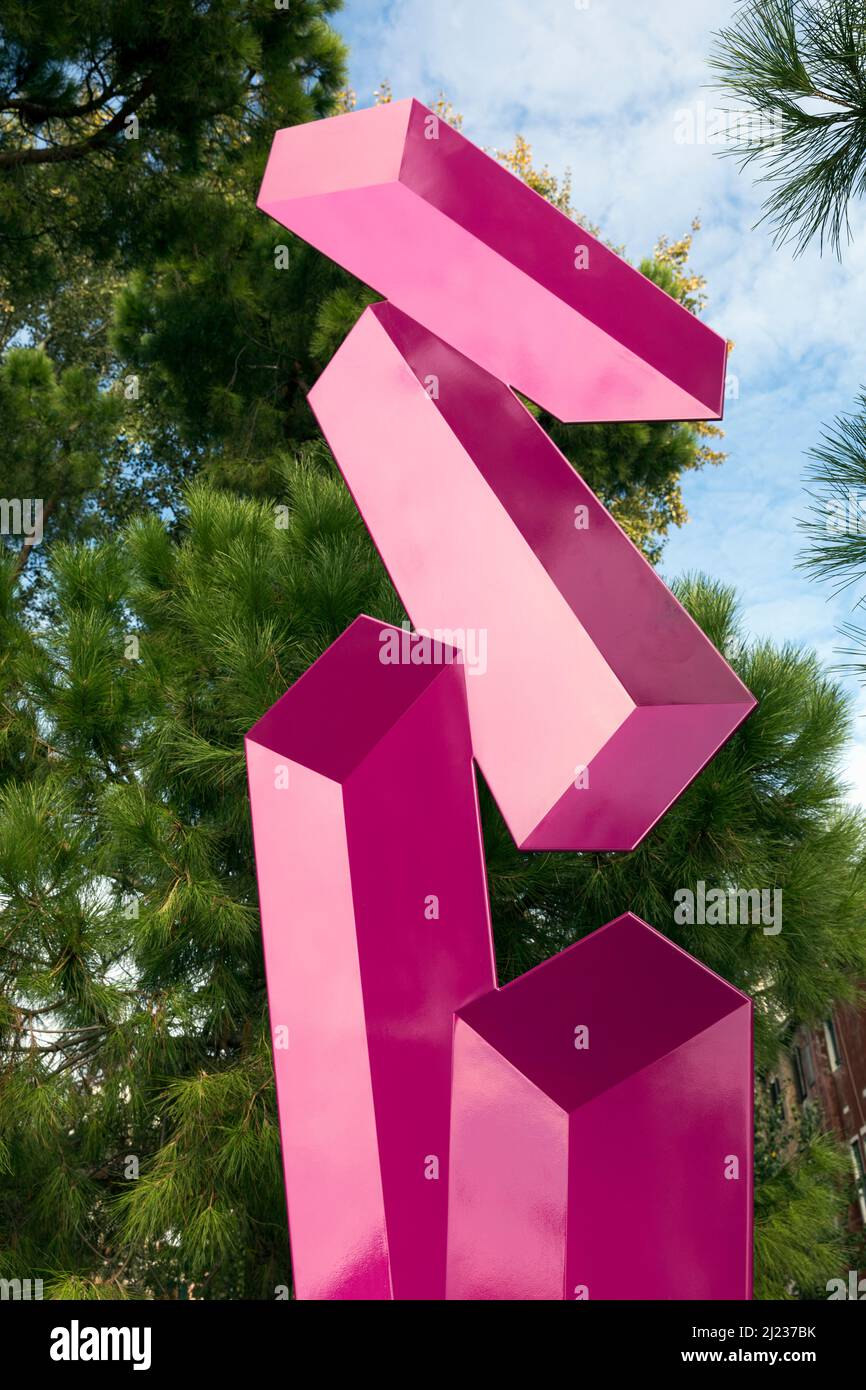 Italy, Venice, public art sculpture, abstract Stock Photo
