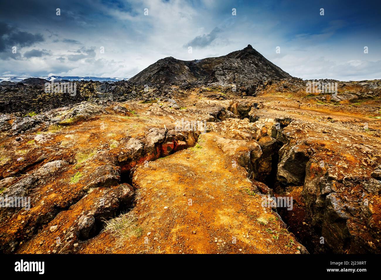 Exotic view of the geothermal valley Leirhnjukur. Popular tourist