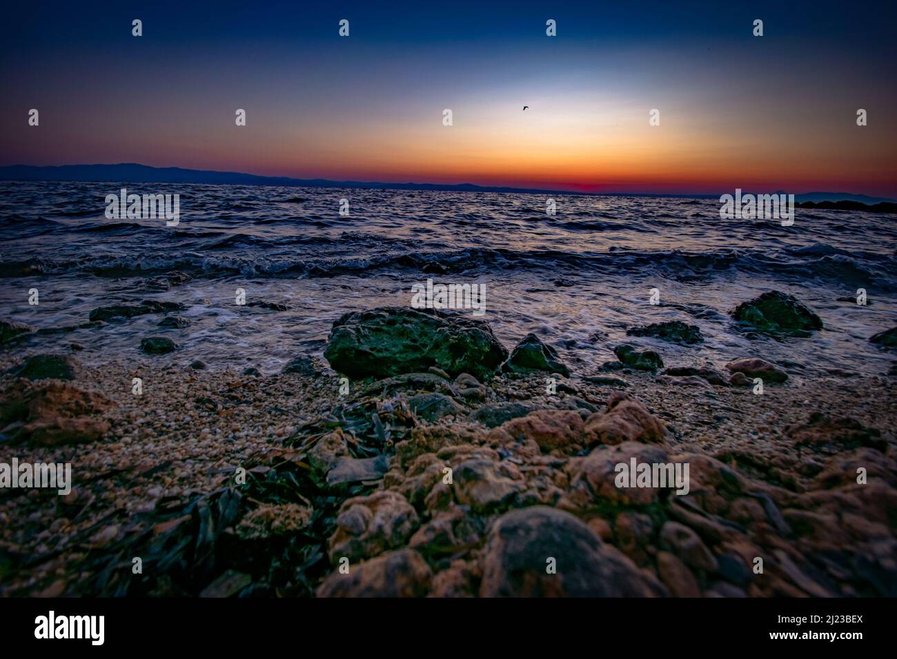 The beautiful sunrise at the sea Stock Photo - Alamy