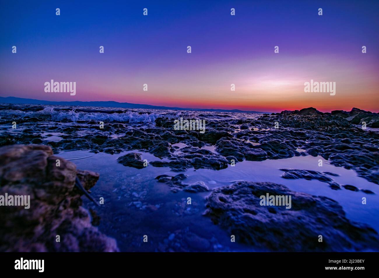 The beautiful sunrise at the sea Stock Photo - Alamy