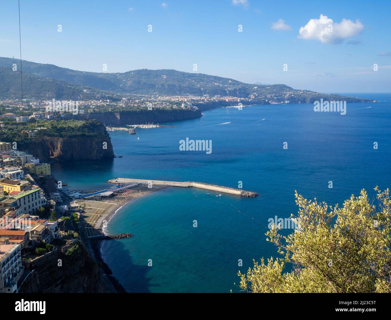 View of Sorrento peninsula with the city in background Stock Photo Alamy