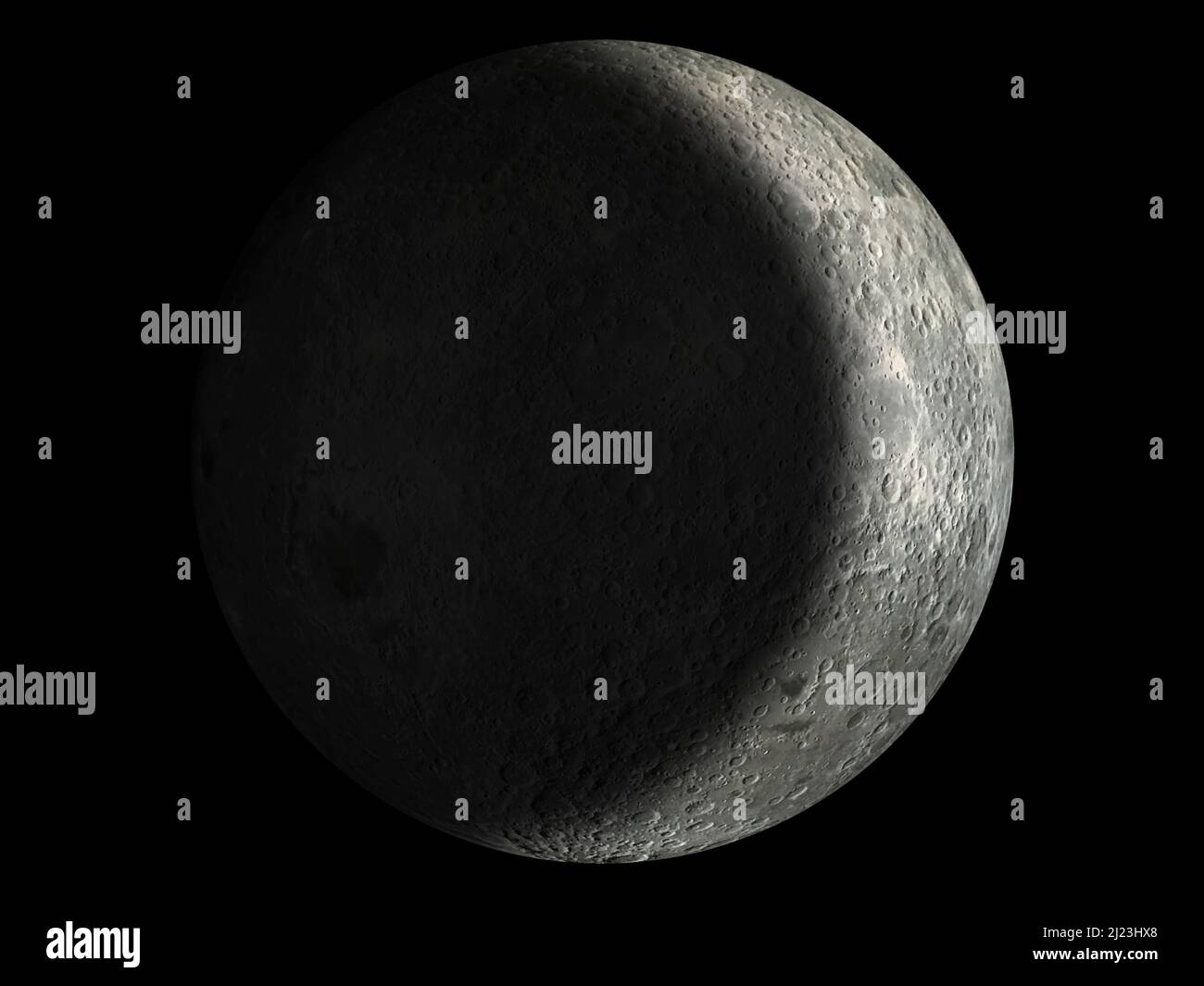 Waxing Crescent new moon Stock Photo