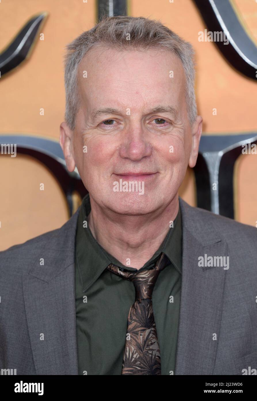 March 29th, 2022, London, UK. Frank Skinner attending the Fantastic Beasts Secrets of Dumbledoor Premiere, Royal Festival Hall, London. Credit: Doug Peters/EMPICS/Alamy Live News Stock Photo