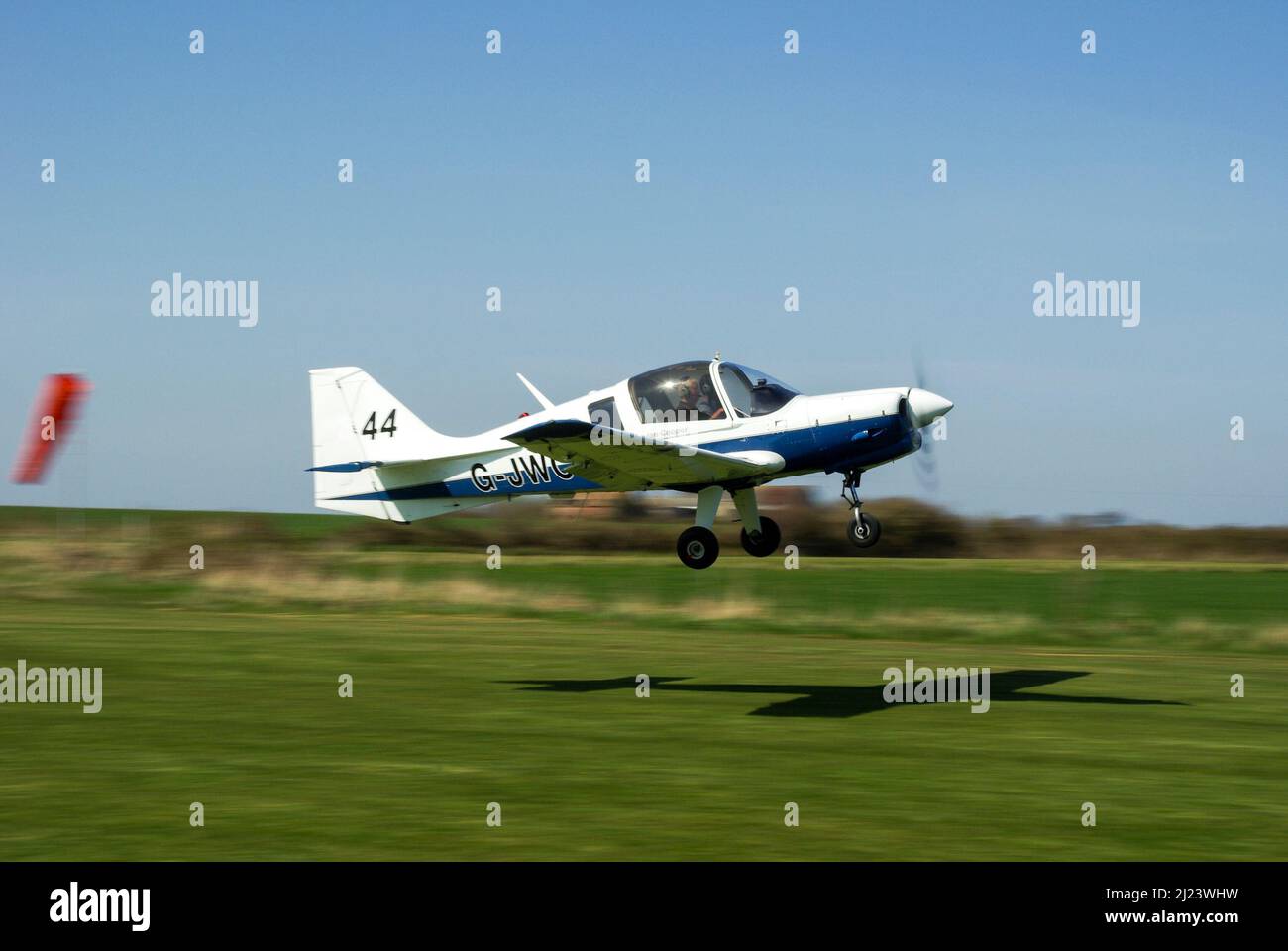 British Aerospace Bulldog 120 G-JWCM of Neil Cooper taking off for ...