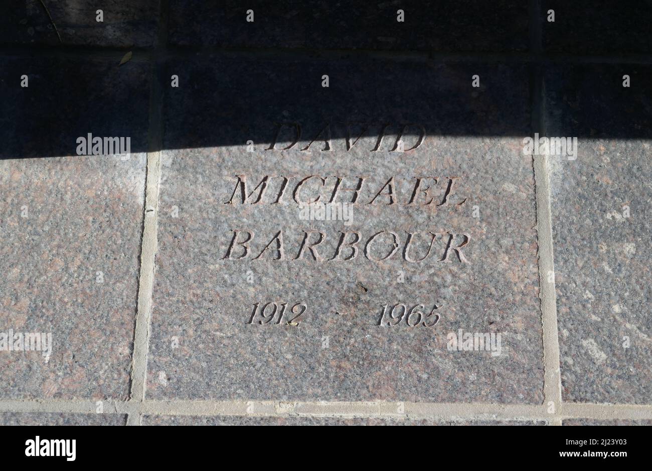 Los Angeles, California, USA 21st March 2022 A general view of atmosphere of David Michael Barbour's Grave at Pierce Brothers Westwood Village Memorial Park on March 21, 2022 in Los Angeles, California, USA. Photo by Barry King/Alamy Stock Photo Stock Photo
