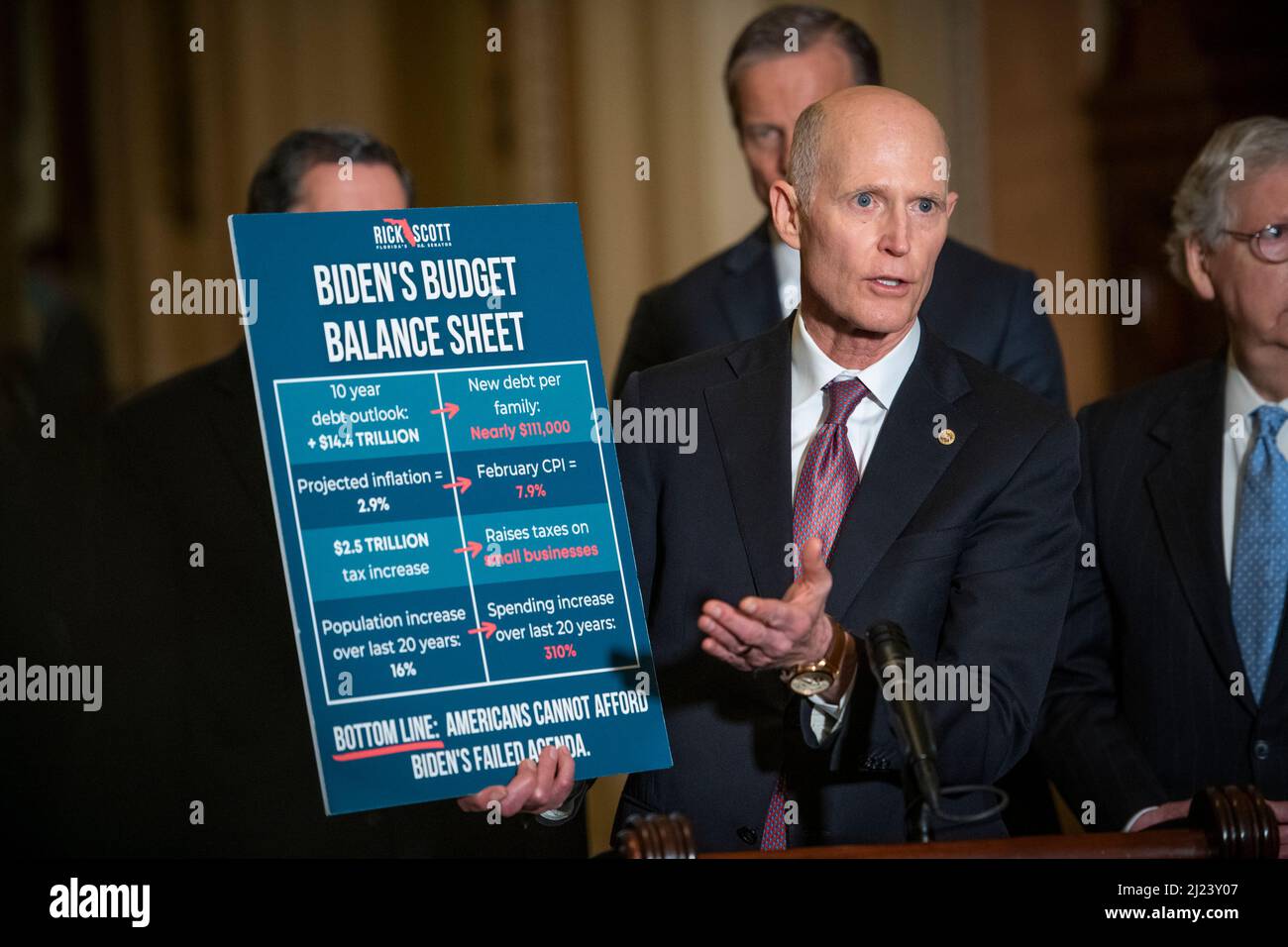 United States Senator Rick Scott (Republican of Florida) offers remarks ...