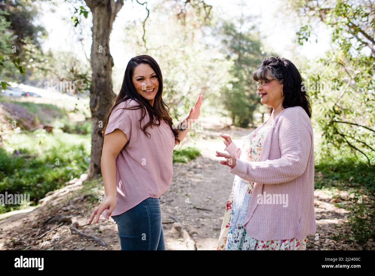 Mother & Daughter Dancing at Park in San Diego Stock Photo Alamy
