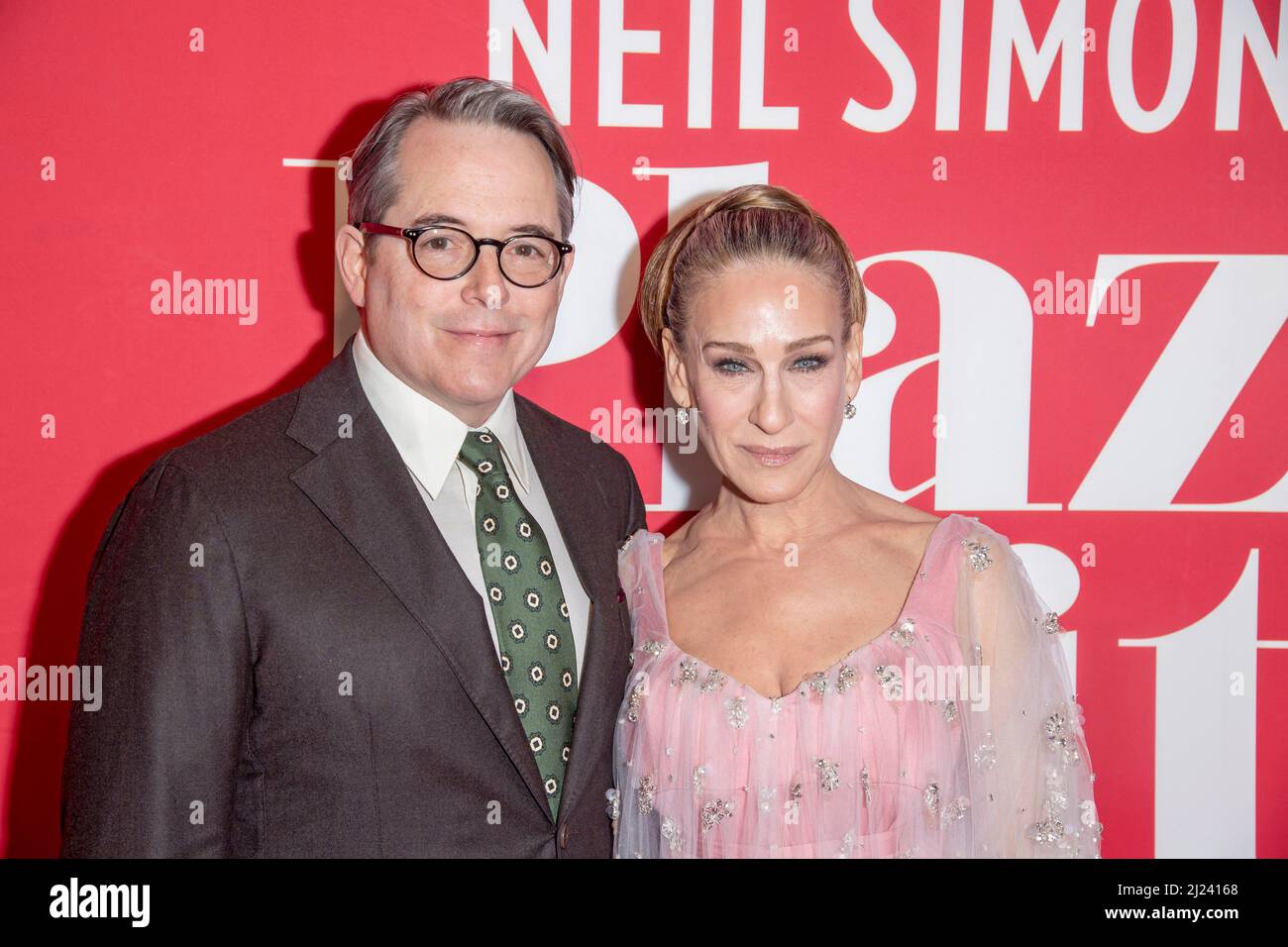 New York, United States. 28th Mar, 2022. Matthew Broderick and Sarah