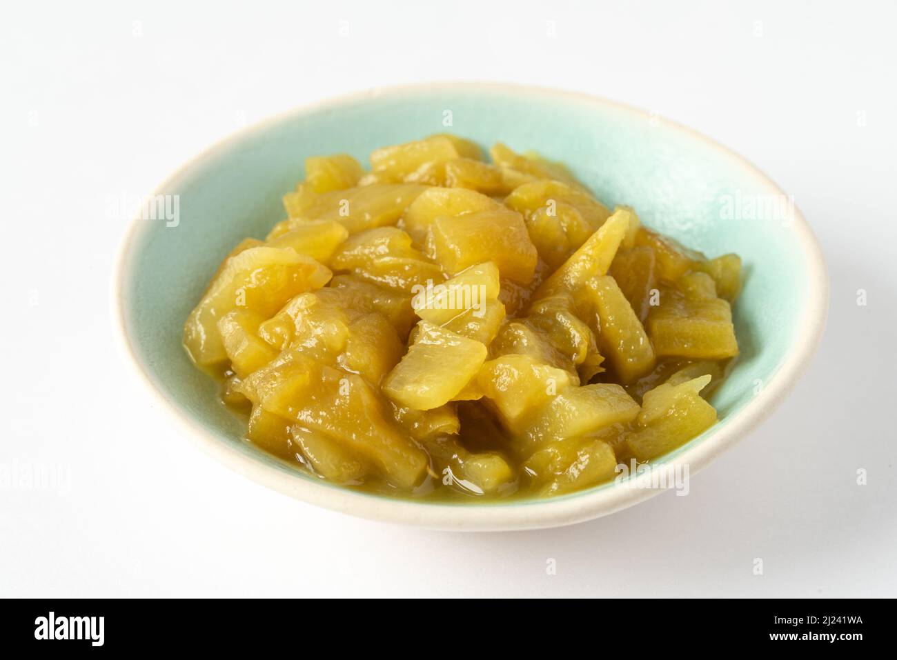 Canned Green Chilis Stock Photo