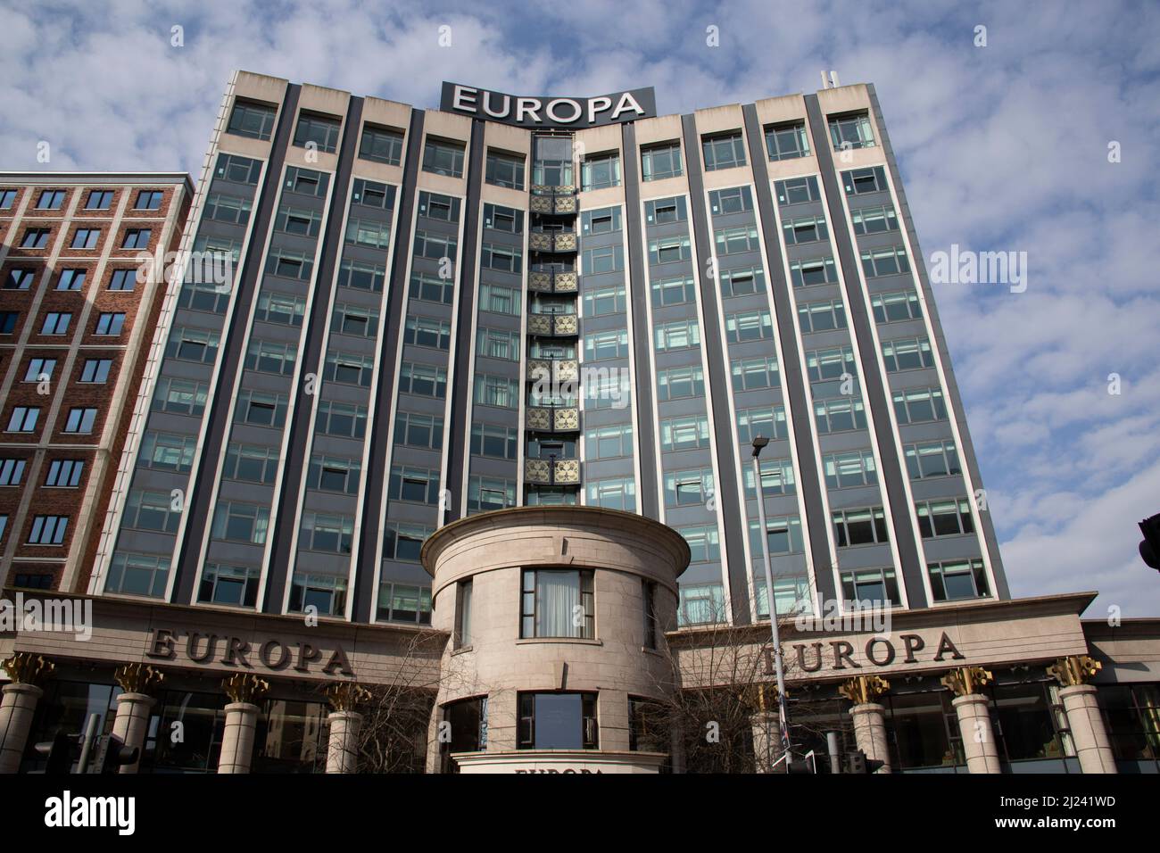 The Europa Hotel, Great Victoria Street, Belfast, Northern Ireland Stock Photo