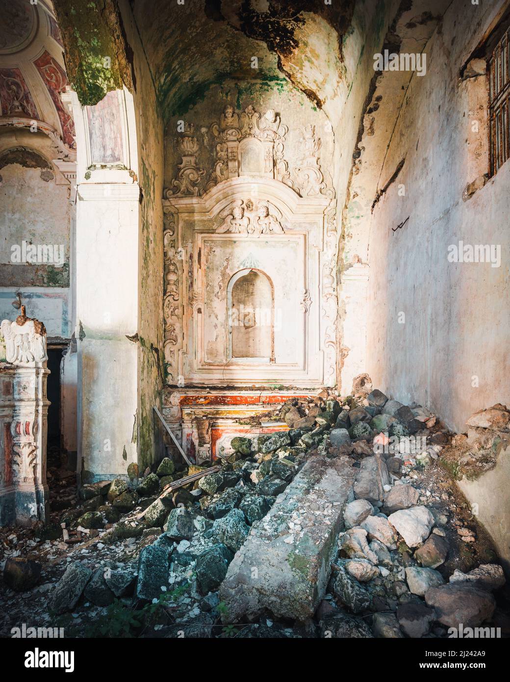 Abandoned Church Building in Decay in Italy Stock Photo - Alamy