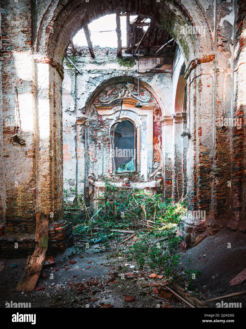 Abandoned Church Building in Decay in Italy Stock Photo - Alamy