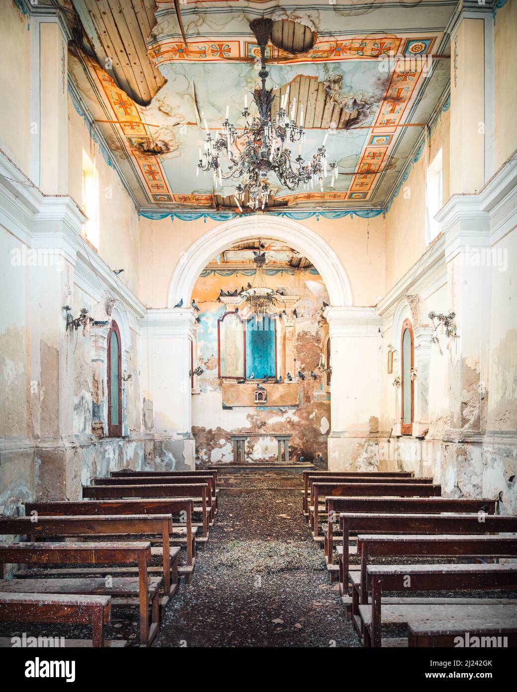 Abandoned Church Building in Decay in Italy Stock Photo - Alamy