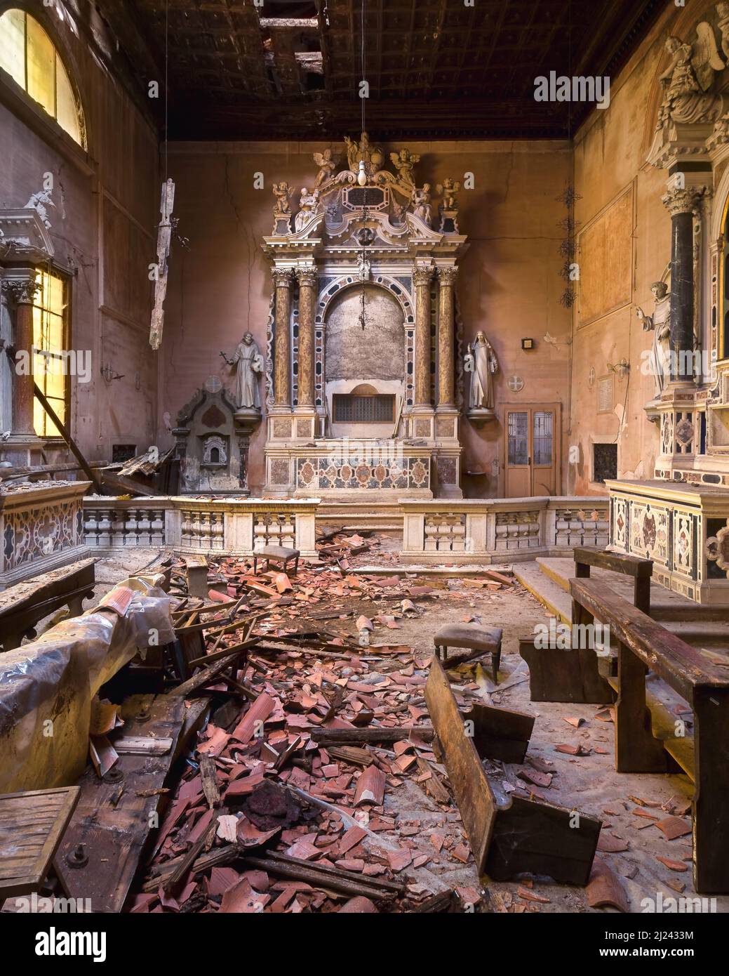 Abandoned Church Building in Decay in Italy Stock Photo Alamy