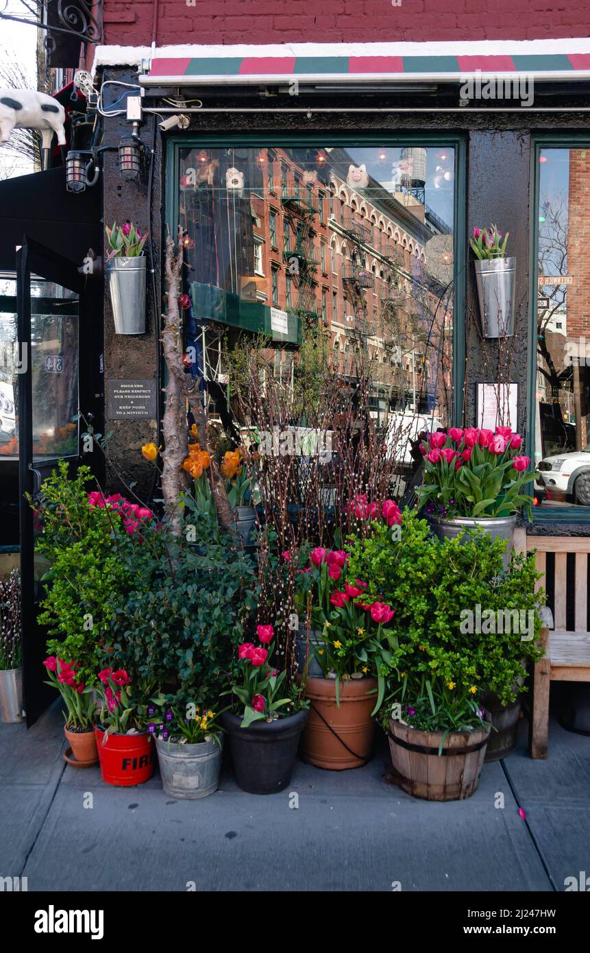 Spring scenes around lower Manhattan, New York City. Stock Photo