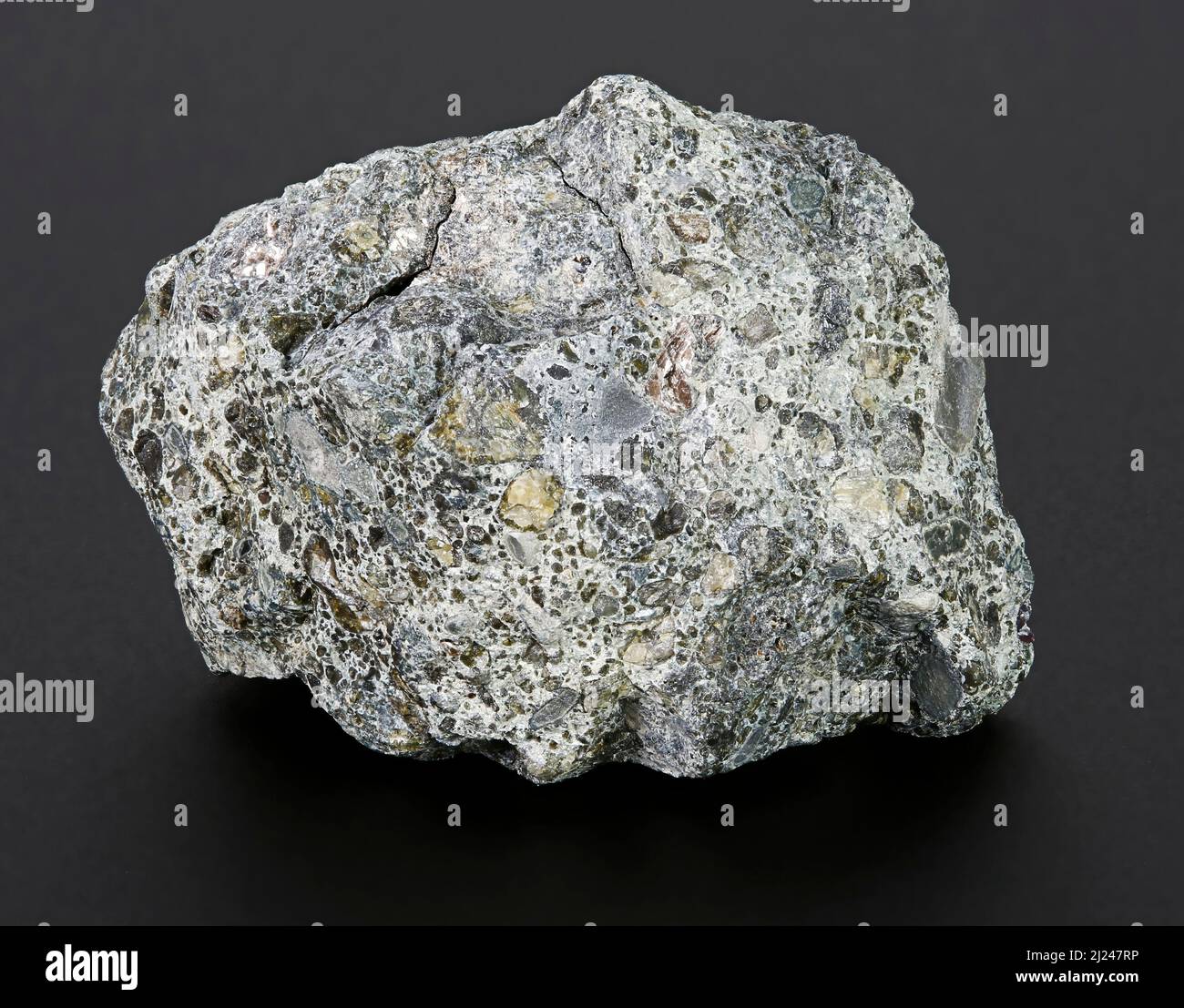 Kimberlite, igneous, diamond-bearing ultramafic rock specimen, Kimberly Mine, South Africa Stock Photo