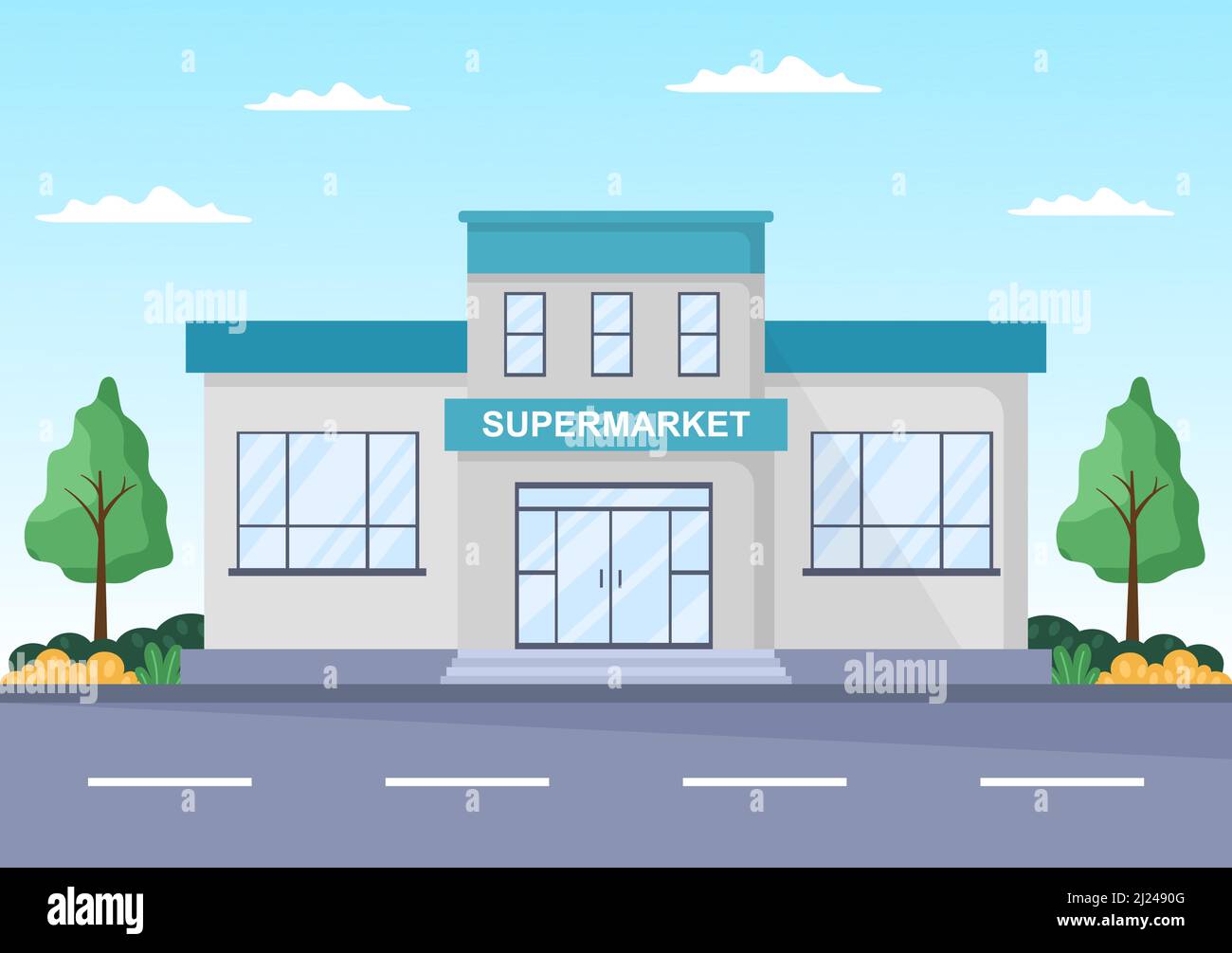 Supermarket Building with Shelves, Grocery Items and Full Shopping Cart, Retail, Products and Consumers in Flat Cartoon Background Illustration Stock Vector Image & Art - Alamy Supermarket Building with Shelves, Grocery Items and Full Shopping Cart, Retail, Products and Consumers in Flat Cartoon Background Illustration Stock Vector Image & Art - Alamy
