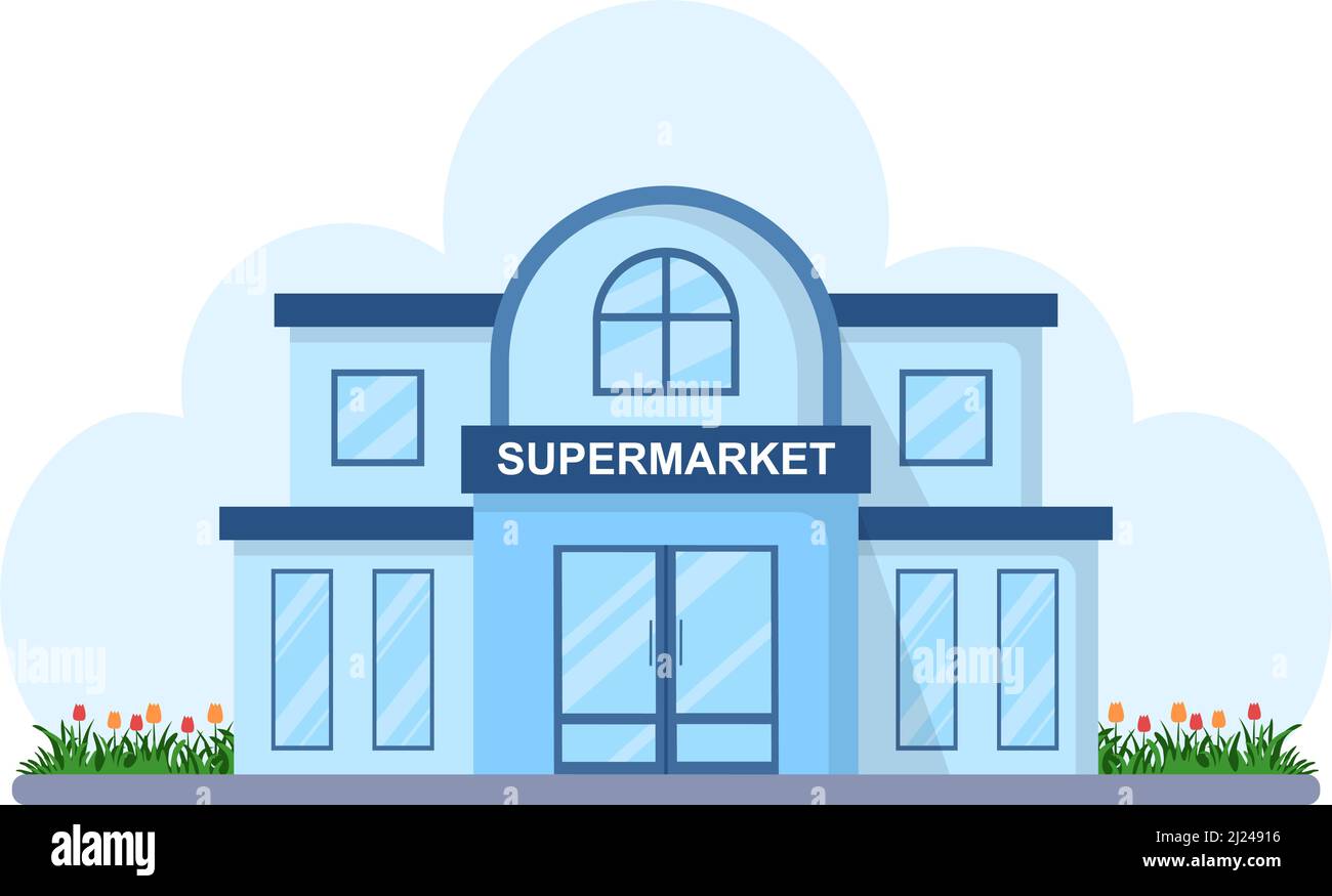 Supermarket Building with Shelves, Grocery Items and Full Shopping Cart, Retail, Products and Consumers in Flat Cartoon Background Illustration Stock Vector Image & Art - Alamy Supermarket Building with Shelves, Grocery Items and Full Shopping Cart, Retail, Products and Consumers in Flat Cartoon Background Illustration Stock Vector Image & Art - Alamy