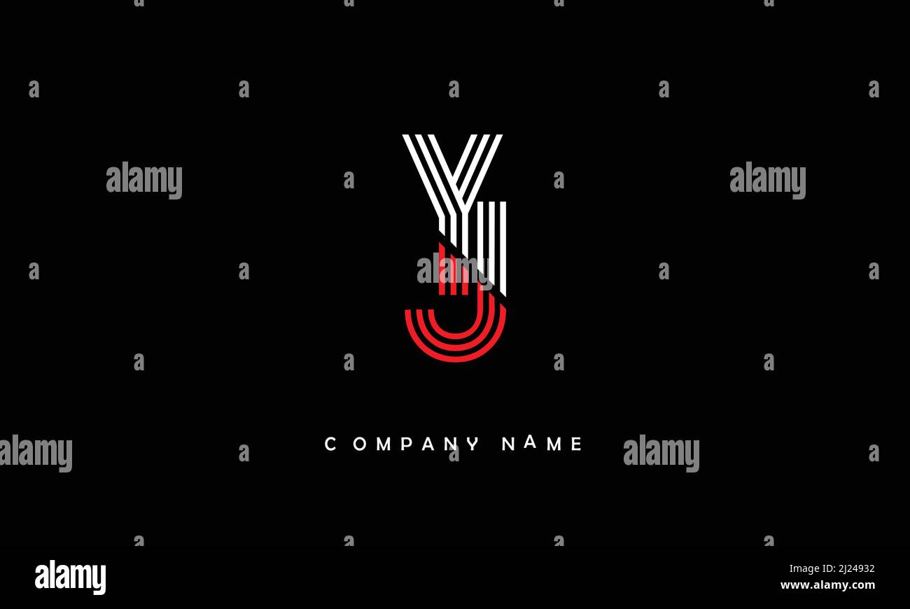 YJ or jy alphabets letters logo monogrtamn Stock Vector