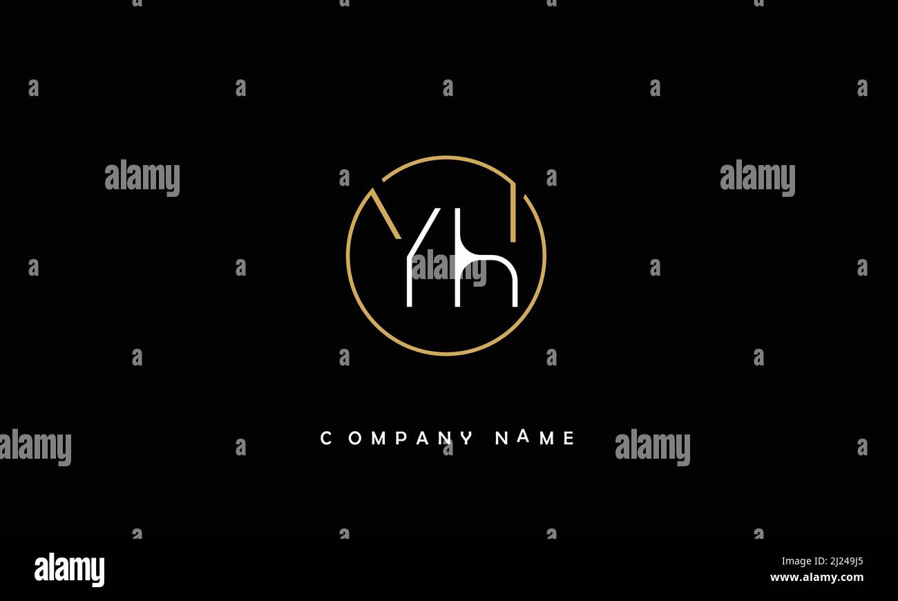 YH or hy alphabets letters logo monogram Stock Vector