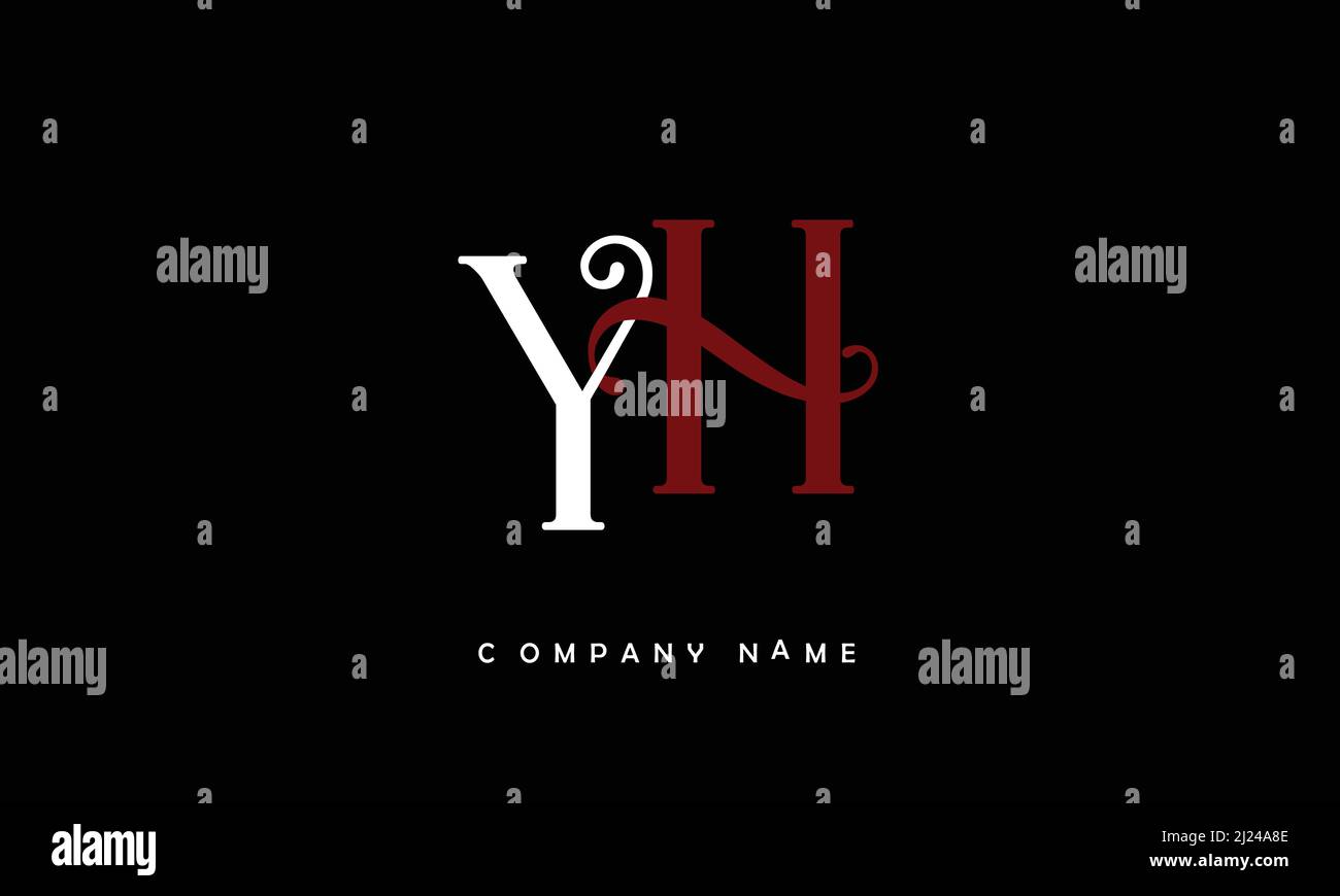 YH or hy alphabets letters logo monogram Stock Vector