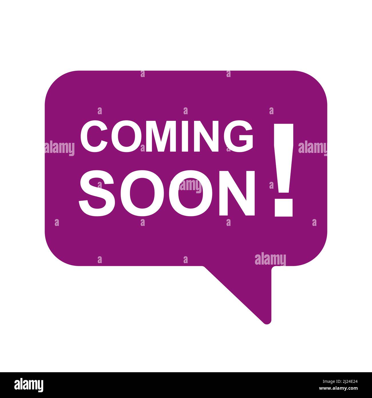 coming soon speech bubble banner vector with copy space for business